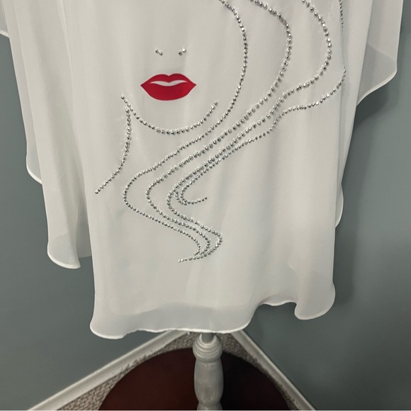 JOSEPH RIBKOFF Gem detailed flowy blouse shirt women’s size 14 - Picture 4 of 16